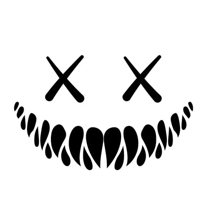 Car Sticker Demon Smiling Face Car Stickers Rear Windshield Funny Auto Body Styling Decoration Window Sticker Vinyl Waterproof